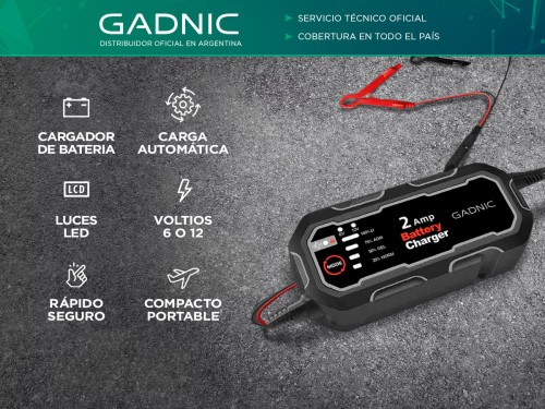 Cargador de Batería Inteligente Gadnic Para Auto