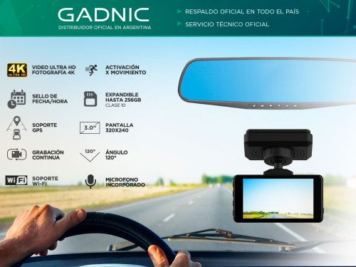 Camara Para Automóvil Gadnic CC4K DVR lente única 4K