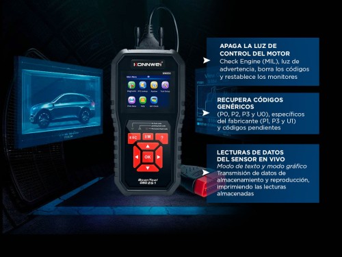 Scanner Automotriz Konwei KW850 Profesional OBD2 Diagnóstico Multimarc