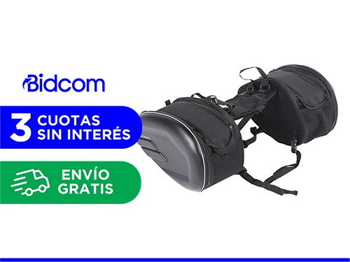 Bolso Doble Para Sillin de Moto Lateral Gadnic Impermeable