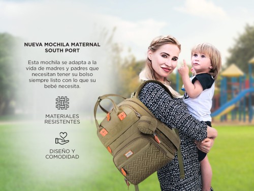 Mochila Maternal South Port Bolso Multifunción Termica