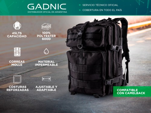 Mochila Táctica Gadnic 45Lts Militar Compartimentos Varios