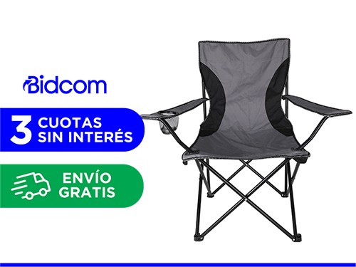 Silla Plegable Gadnic Reforzada Ideal Camping Pesca Con Portavaso