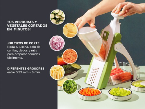 Cortador de Verduras Multifuncional Gadnic C6G Ajuste de Espesor