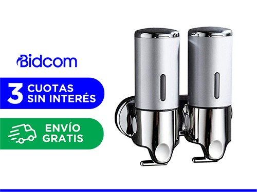 Dispenser Doble de Jabón Gadnic LSI61 Para Pared Manual Líquidos Gel