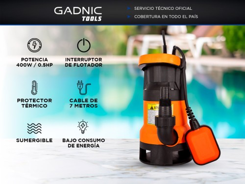 Bomba De Achique Gadnic Dyker02 Alta Potencia 400W