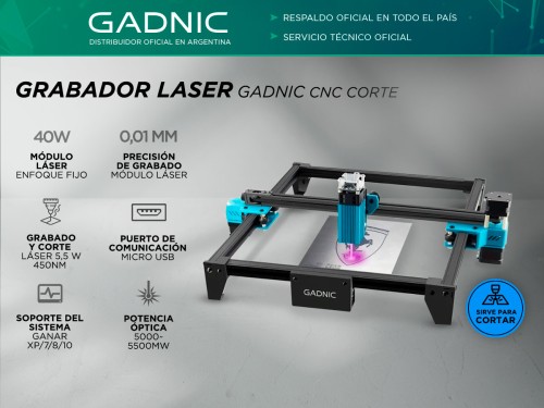 Grabador laser Gadnic Cnc Corte para escritorio 30x30cm profesional