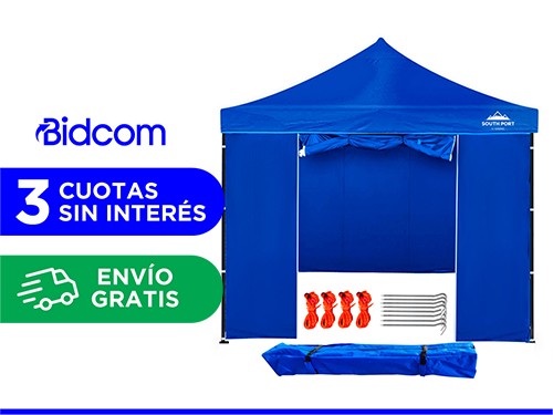 Gazebo Gadnic 3X3M-ZIP Plegable 3x3 Paredes Puerta Cierre Relámpago