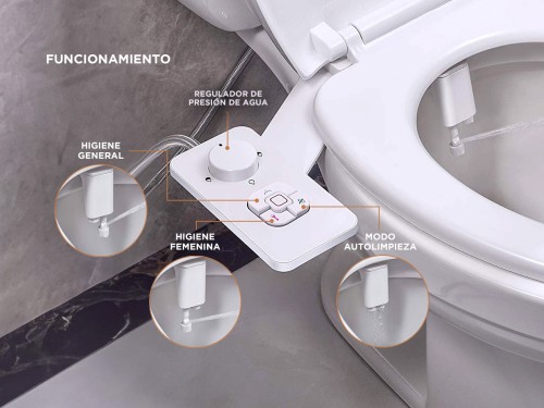 Bidet Para Inodoro Gadnic CleanSeat 100 Agua Fria 2 Boquillas