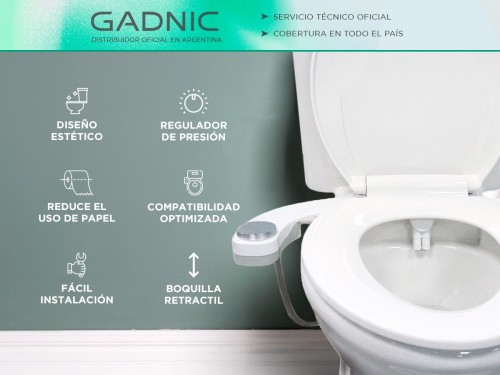 Bidet Para Inodoro Gadnic CleanSeat 200 Agua Fría 2 Boquillas