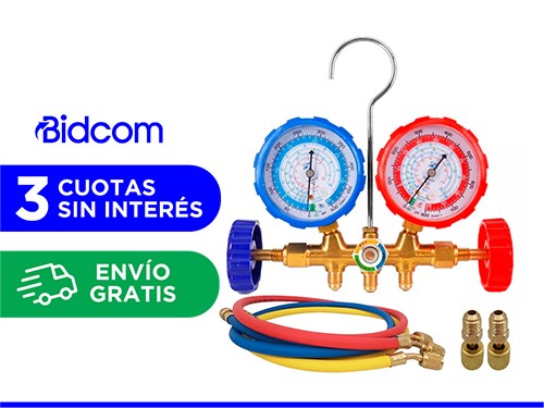 Válvula de Manómetro Gadnic MAN1REF-PRO de Doble Cabeza Fluorada