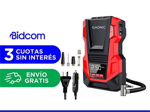 Compresor de aire Inflador Gadnic Portatil 12V/220V