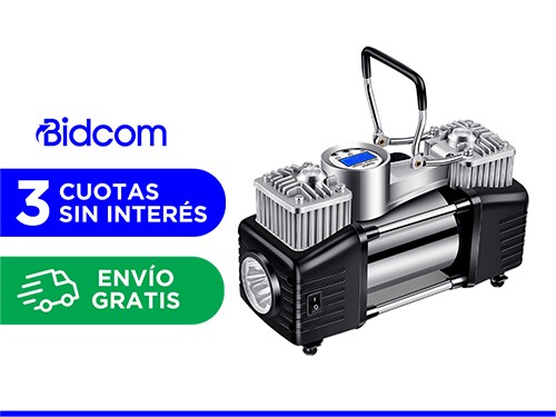 Compresor 12v Doble cilindro Gadnic AV37-TY Digital Auto Linterna