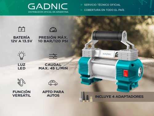 Compresor De Aire Gadnic Portátil