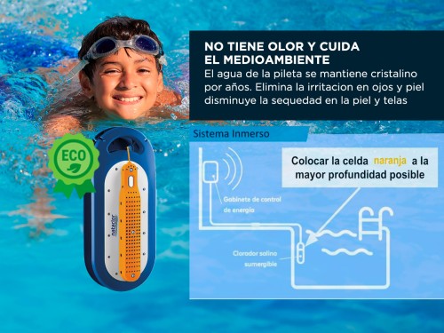 Generador de Cloro Clorador Salino Nataclor Smarty Portatil Piscina Cl