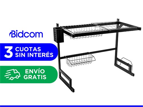 Seca Platos Acero Inoxidable Gadnic Escurridor Dos Niveles