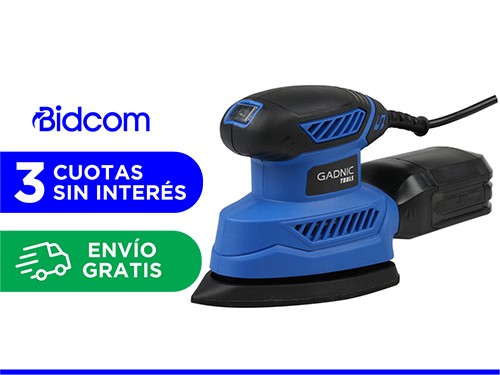 Lijadora Electrica Gadnic + 5 Hojas de Lija 130w 1300 rpm