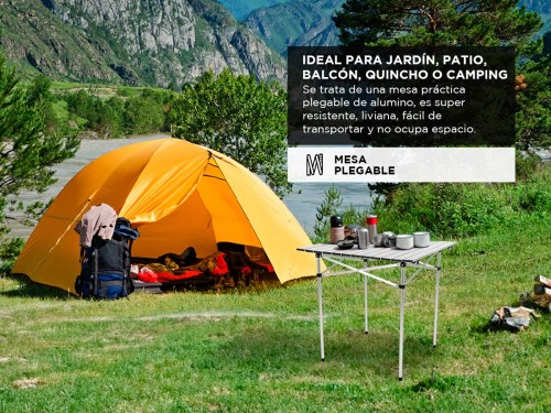 Mesa Camping Gadnic Plegable Metalica