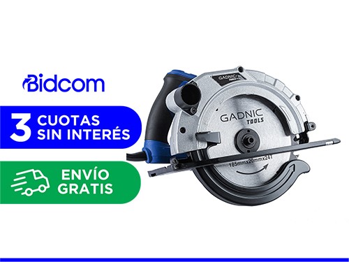 Sierra Circular Eléctrica Gadnic SC1650 Multipropósito 1200W 185mm