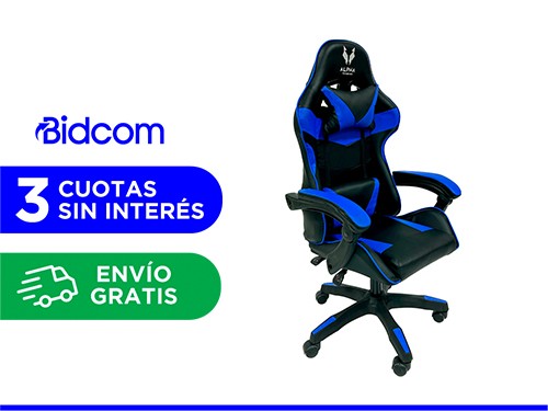 Silla Gamer Gadnic Ergonómica Respaldo Ajustable Reposabrazos Color Az