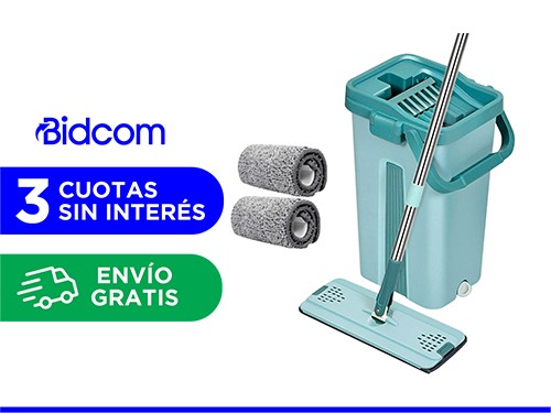 Mopa Gadnic F-MOP Trapeador Plano De Microfibra Con Balde Escurridor I