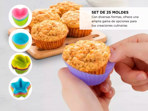 Moldes de Silicona Gelatinas Reposteria Capacillos Cupcakes x25 Unidad