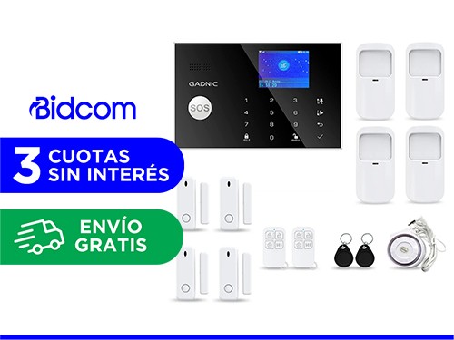 Kit Alarma Para El Hogar Gadnic + 6 Sensores Extras