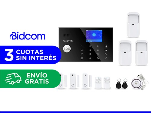 Kit Seguridad Alarma Domiciliaria Gadnic 6 Sensores