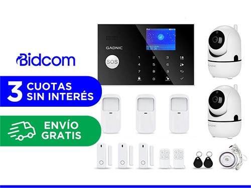 Kit Alarma Domiciliaria 6 Sensores + 2 Camaras De Seguridad