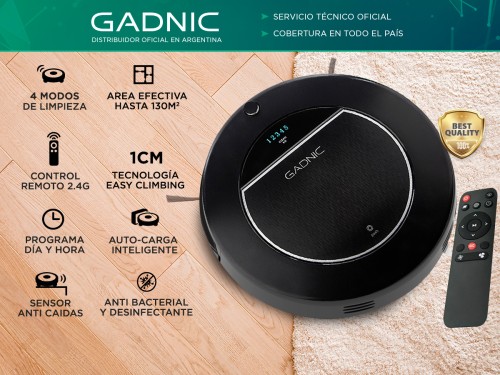 Aspiradora Robot Gadnic Clean Mate Z600 4 Modos 130m2 Silenciosa