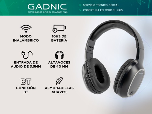 Auriculares Inalámbricos Gadnic Vincha Bluetooth 5.3