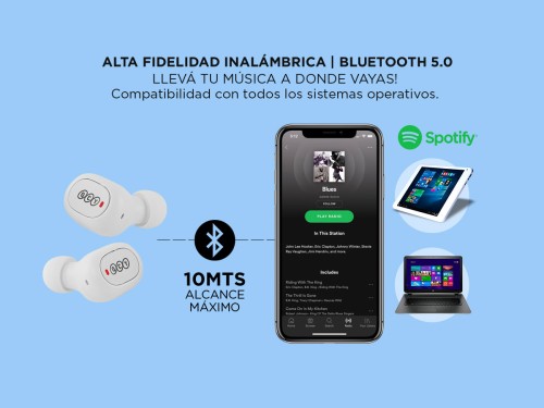 Auriculares Bluetooth QCY T1C Manos Libres Inalámbrico IPX5