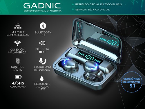 Auricular In Ear Gadnic IRH70 Deportivos TWS Bluetooth