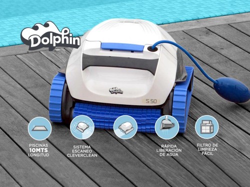 Robot Barrefondo Dolphin S50 + Cloro 1KG + Alguicida 1L + Gel Clarific