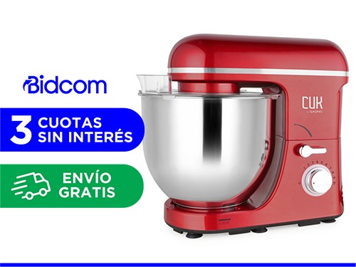 Batidora de Pie 1400w Gadnic 5.7L 10 Velocidades Con Accesorios