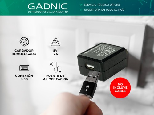 Cargador Homologado Gadnic 5V 2A USB