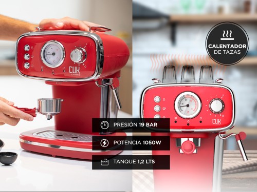 Cafetera Express Gadnic CME08 Home Pro 1050W 19 Bar Con Espumador