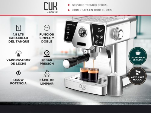 Cafetera Gadnic CME07 automática para cafe molido 220V 1350W