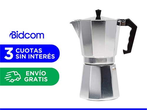 Cafetera Gadnic Moka Express manual plateada italiano