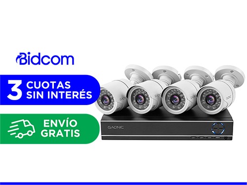 Cámaras de Seguridad x4 + DVR 8CH Gadnic SX14 Interior / Exterior IP C