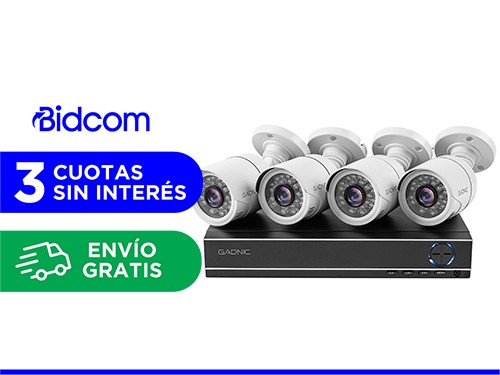 Cámaras de Seguridad PK1100 DVR Gadnic x4 Interior Exterior IP CCTV