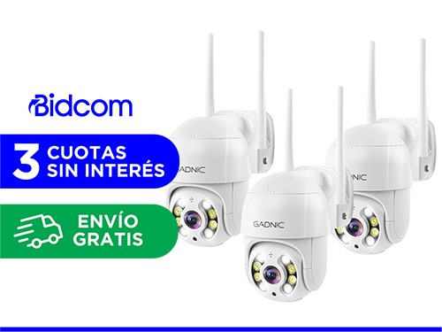 Camaras de Seguridad Wifi IP Gadnic DM200W x3 Full HD Motorizada