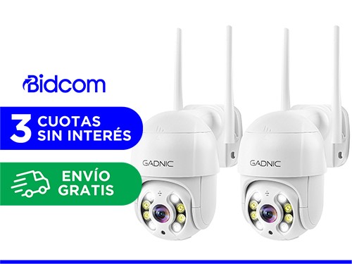 Camaras de Seguridad Wifi IP Gadnic DM200W x2 Full HD Motorizada