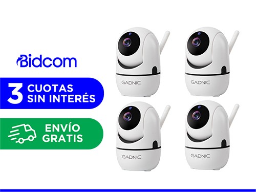 Kit x4 Cámaras de Seguridad Gadnic SX9 IP Motorizada WiFi P2P Full Hd