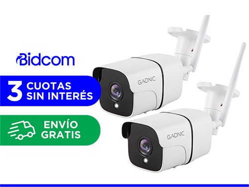 Kit Camaras de Seguridad Gadnic IP Wifi Exterior x2