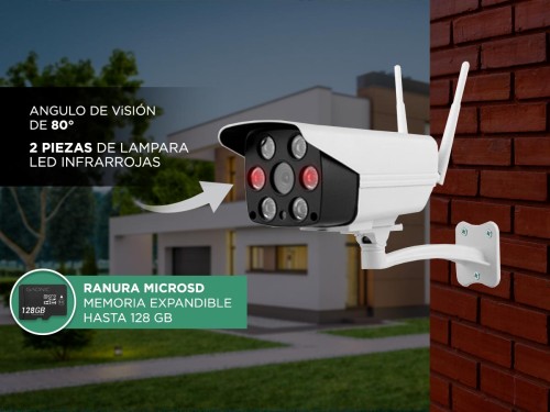 Camaras De Seguridad Gadnic CM200W x2 IP WIFI Exteriores HD 1080P