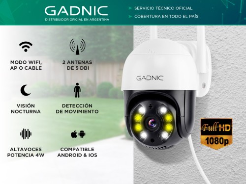 Kit Cámara de Seguridad Gadnic P245F22 Domo 3MP IP66 Bluetooth Wifi Vi