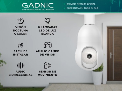 Cámara de Seguridad IP Gadnic tipo Lámpara