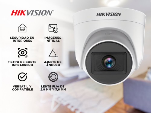 Cámara de Seguridad Hikvision Domo Ds-2ce76d0t-Exipf 2 MP Interior