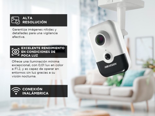 Cámara de Seguridad Ip Wifi Hikvision DS-2CD2423G0-IW 1080p De Interio